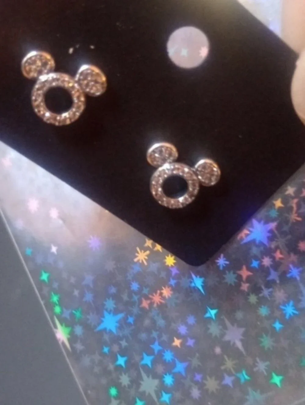 $8 Each Or Bundle 5/$20 Silver Sparkle Kids Mickey-Style Stud Earrings